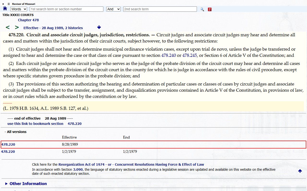 Worth County probate records Missouri circuit court jurisdiction