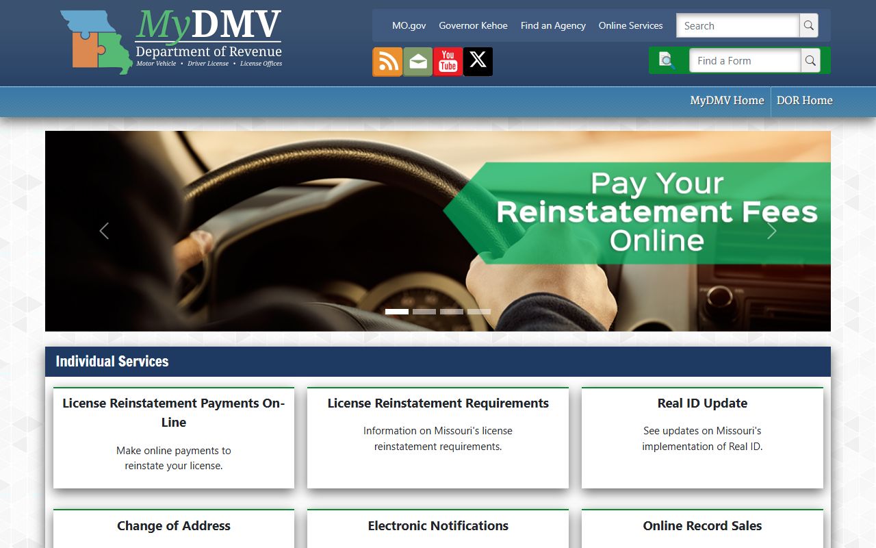 Worth County traffic court records Missouri MyDMV driver services